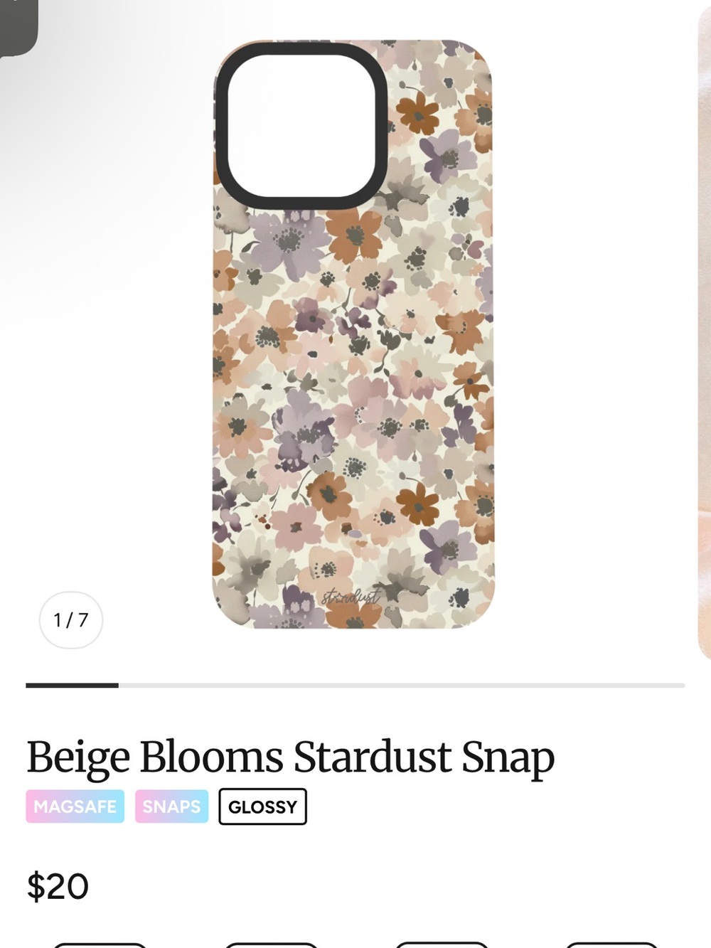 Beige Blooms Stardust Snap iPhone 16 Pro Max